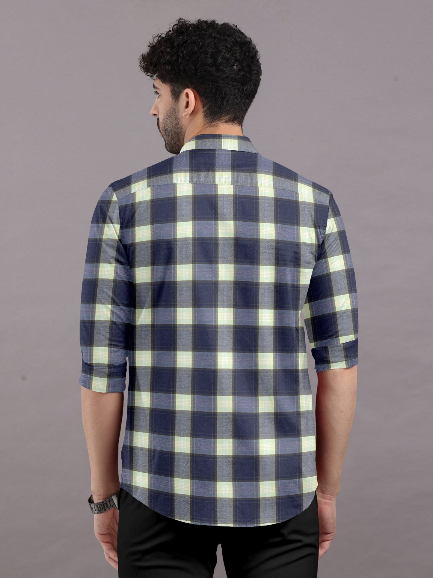 Blue & Grey Checks Shirt