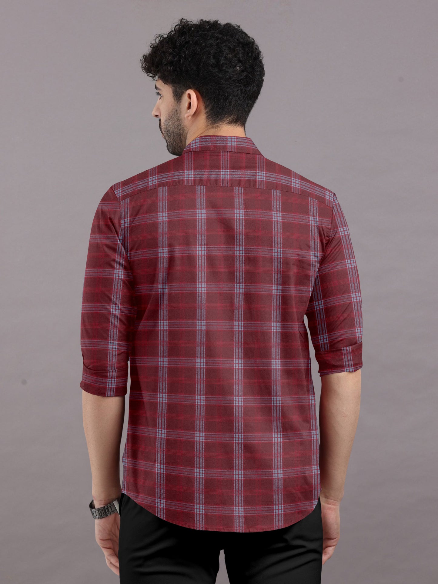 Brick Red Boldness Checks Shirt
